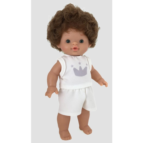 Кукла-пупс Дима (кудрявый) в пижаме, 21 см